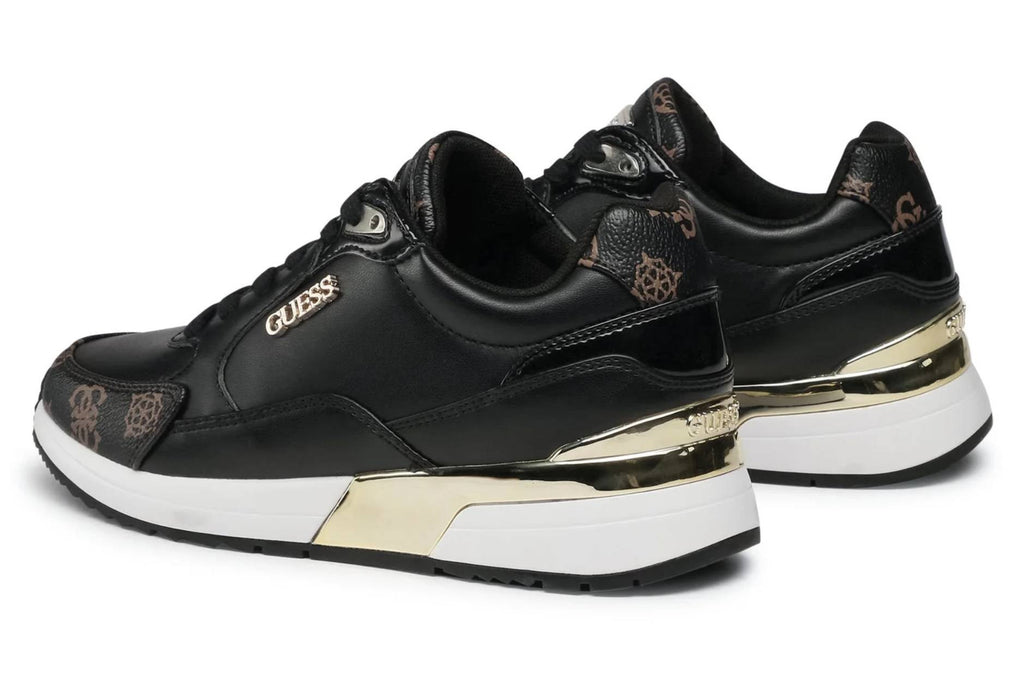 Scarpe donna sneaker Guess Moxea active lady black/ brown multilogo D26GU23 FL5MOXFAL12