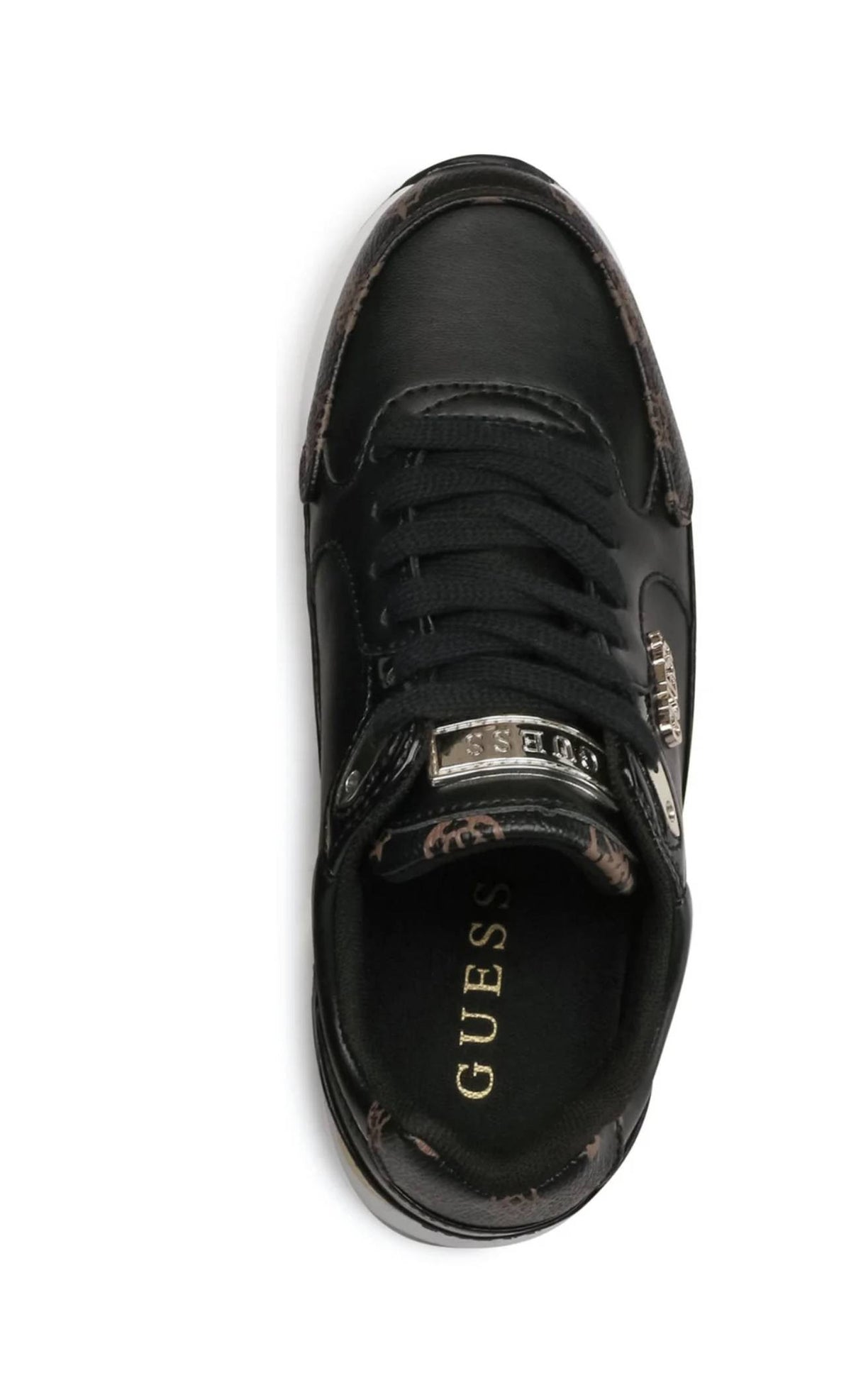 Scarpe donna sneaker Guess Moxea active lady black/ brown multilogo D26GU23 FL5MOXFAL12