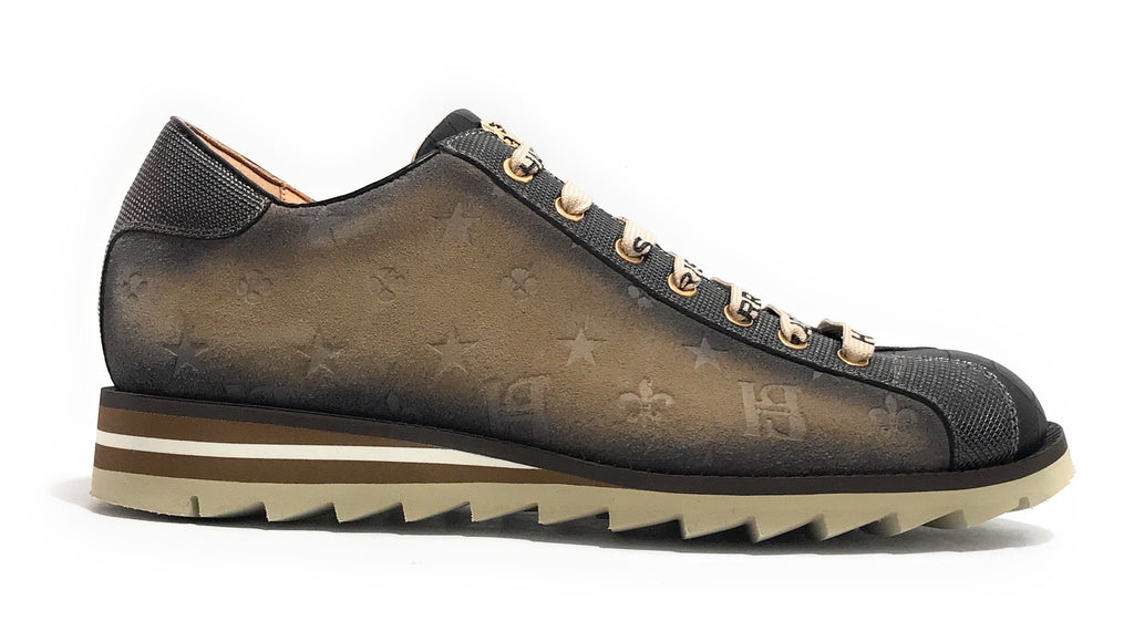 Scarpe uomo Harris sneaker pelle scamosciata beige/ nero U17HA219 2892