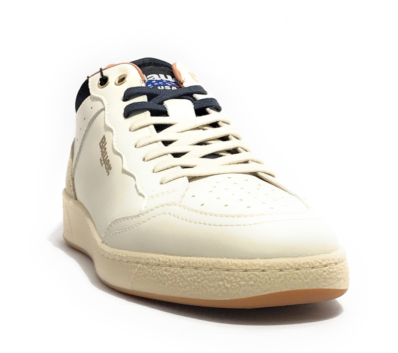 Scarpe uomo Blauer sneaker alte Murray in pelle white/ navy U26BU07 F5MURRAY09/LEA