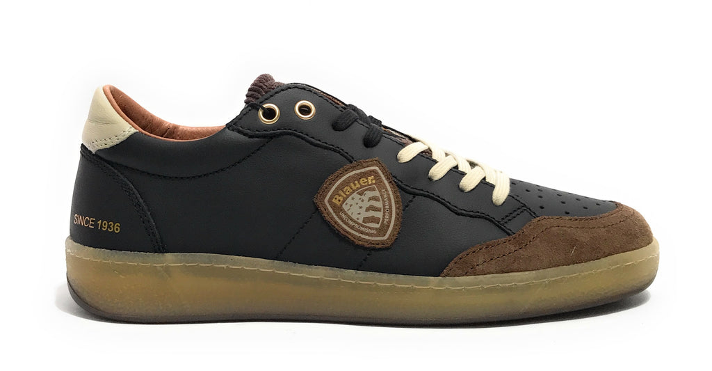 Scarpe uomo Blauer sneaker in pelle black/ brown U26BU05 F5MURRAY12/VIL
