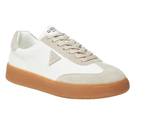 Scarpe uomo Guess sneaker Wiman in pelle white/ beige U26GU05 FMTWIMLEA12
