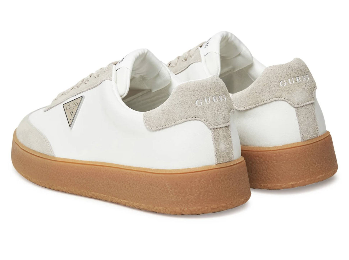 Scarpe uomo Guess sneaker Wiman in pelle white/ beige U26GU05 FMTWIMLEA12