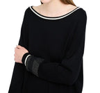 Maglione donna Liu Jo better nero/bianco latte E26LJ25 TF5210 MS49I 03N66
