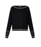 Maglione donna Liu Jo better nero/bianco latte E26LJ25 TF5210 MS49I 03N66