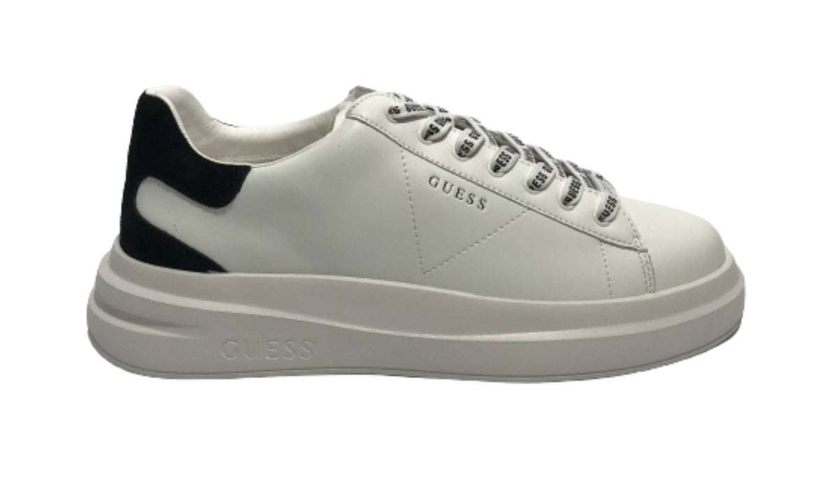 Scarpe uomo Guess sneaker Elba  pelle white/ black U26GU07 FMPVIBSUE12