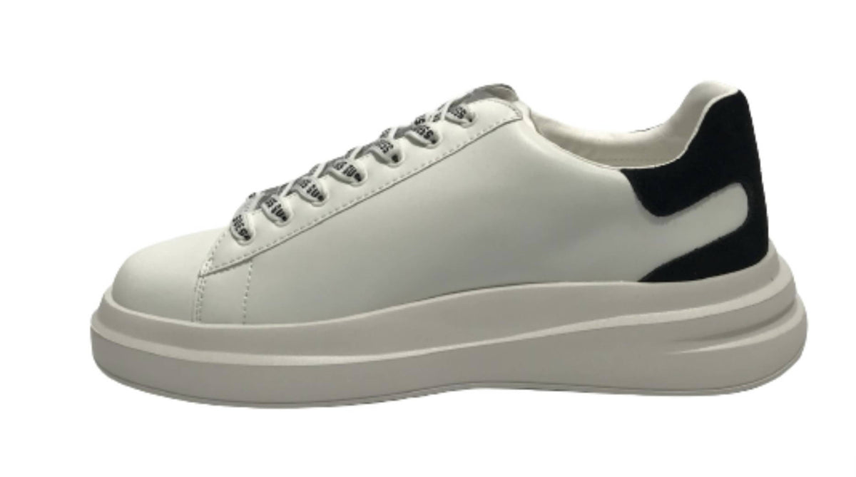 Scarpe uomo Guess sneaker Elba  pelle white/ black U26GU07 FMPVIBSUE12