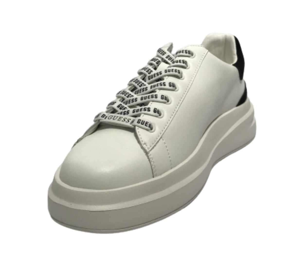 Scarpe uomo Guess sneaker Elba  pelle white/ black U26GU07 FMPVIBSUE12