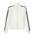 Felpa aperta donna Liu Jo in cotone bianco latte/nero E26LJ24 TF5006 J4523 03N76