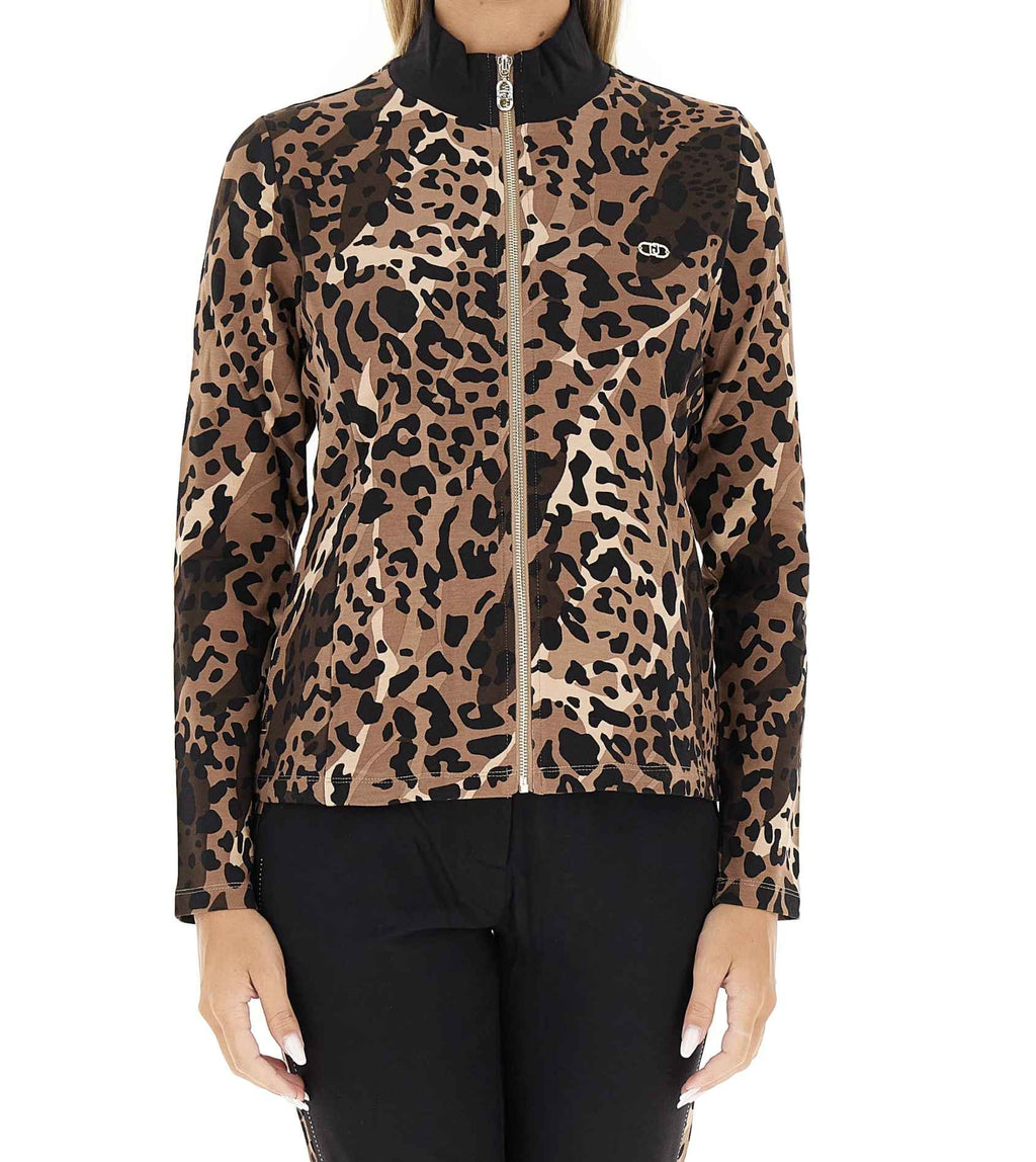 Felpa aperta donna Liu Jo Sport chocolate malt E26LJ28 TF5190 JS182 M9701