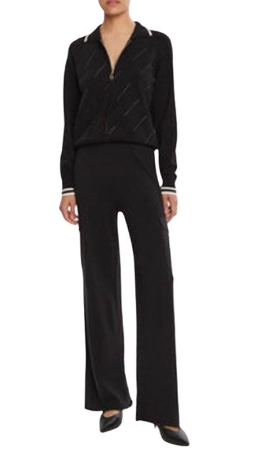 Maglia donna Liu Jo con zip nero/ bianco E26LJ29 TF5032 MS63L 03N66