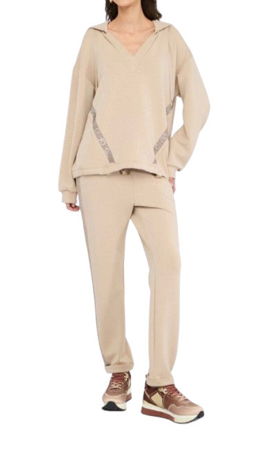Pantalone donna Liu Jo jogging in scuba champagne E26LJ31 TF5093 J4616 60906