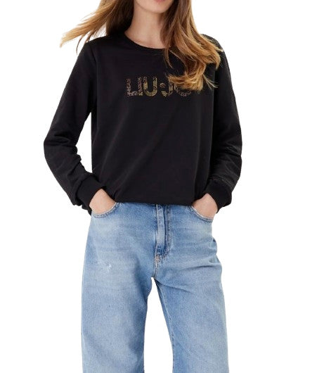 Felpa donna Liu Jo nero E26LJ33 TF5196 FS090 V9673