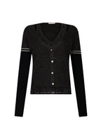 Cardigan donna Liu Jo in maglia nero E26LJ42 TF5027 MS49I A4348