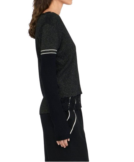 Cardigan donna Liu Jo in maglia nero E26LJ42 TF5027 MS49I A4348