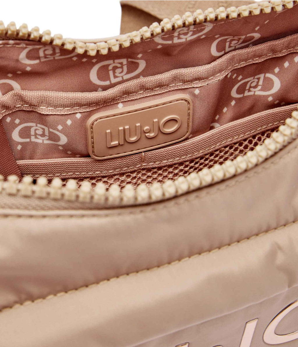 Borsa donna Liu-jo tracolla M crossbody in nylon champagne B26LJ98 TF5081 T4974 60906