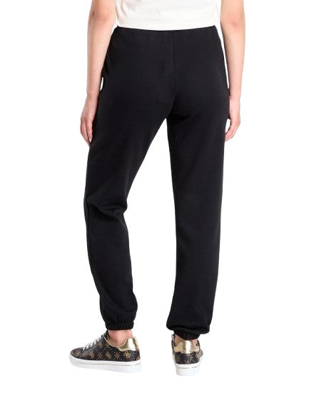 Pantalone donna jogger Guess Roberta Cuff long pants nero E26GU02 V5RB13KC3D2