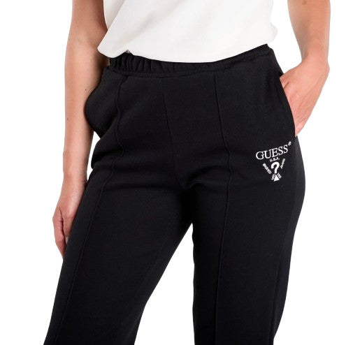 Pantalone donna jogger Guess Roberta Cuff long pants nero E26GU02 V5RB13KC3D2
