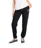 Pantalone donna jogger Guess Roberta Cuff long pants nero E26GU02 V5RB13KC3D2