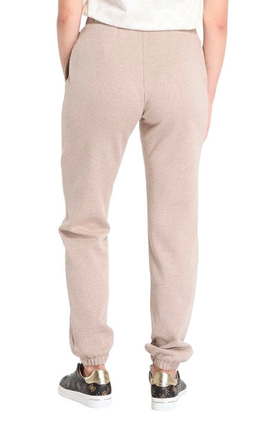 Pantalone donna jogger Guess Roberta Cuff long pants beige E26GU06 V5RB13KC3D2