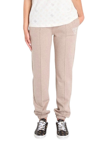 Pantalone donna jogger Guess Roberta Cuff long pants beige E26GU06 V5RB13KC3D2