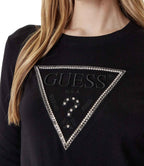 Maglione donna Guess Kiara triangle logo jet black E26GU17 W5YR23Z2NQ2 JBLK