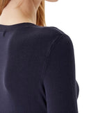 Maglione donna Guess Kiara triangle logo blu scuro E26GU18 W5YR23Z2NQ2 G7V2