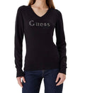 Maglione donna Guess Kenzie logo jet black E26GU19 W5YR24Z2NQ2 JBLK