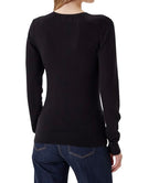 Maglione donna Guess Kenzie logo jet black E26GU19 W5YR24Z2NQ2 JBLK