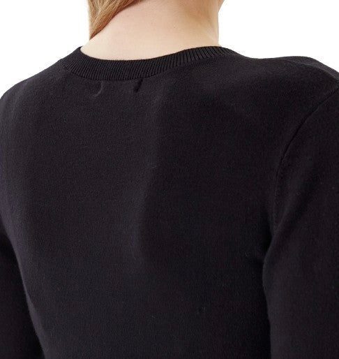 Maglione donna Guess Kenzie logo jet black E26GU19 W5YR24Z2NQ2 JBLK