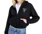 Felpa donna Guess Roberta Full Zip Sweatshirt black E26GU22 V5RQ20KC3D2 FJ8N