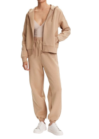 Felpa donna Guess Maryella Full Zip Sweatshirt beige E26GU27 V5YQ00KB3P2 C1C2