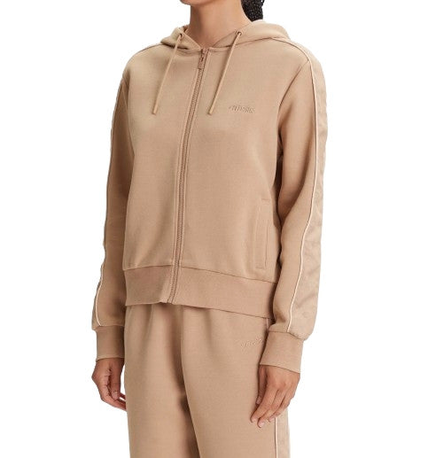 Felpa donna Guess Maryella Full Zip Sweatshirt beige E26GU27 V5YQ00KB3P2 C1C2