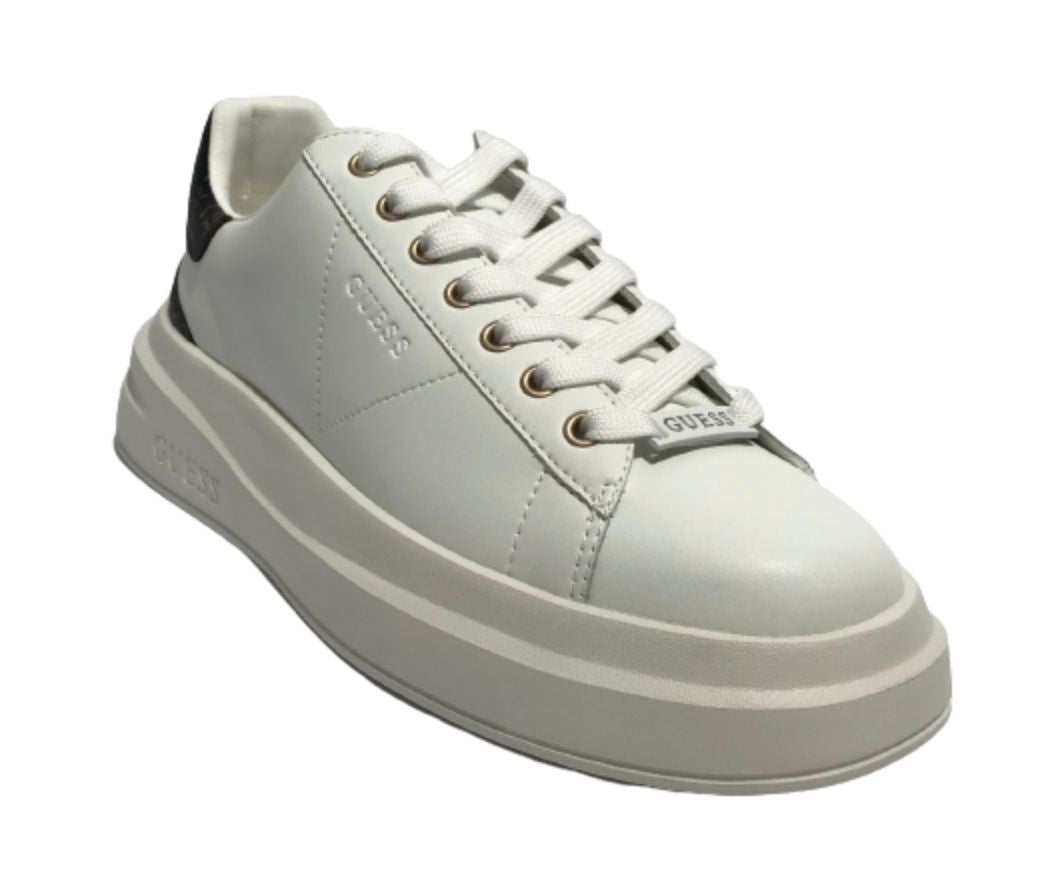 Scarpe uomo Guess sneaker Elba carryover in pelle white/ brown U26GU09 FMPVIBLEA12