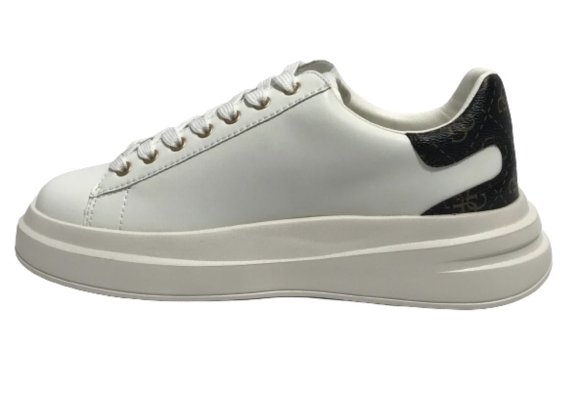 Scarpe uomo Guess sneaker Elba carryover in pelle white/ brown U26GU09 FMPVIBLEA12