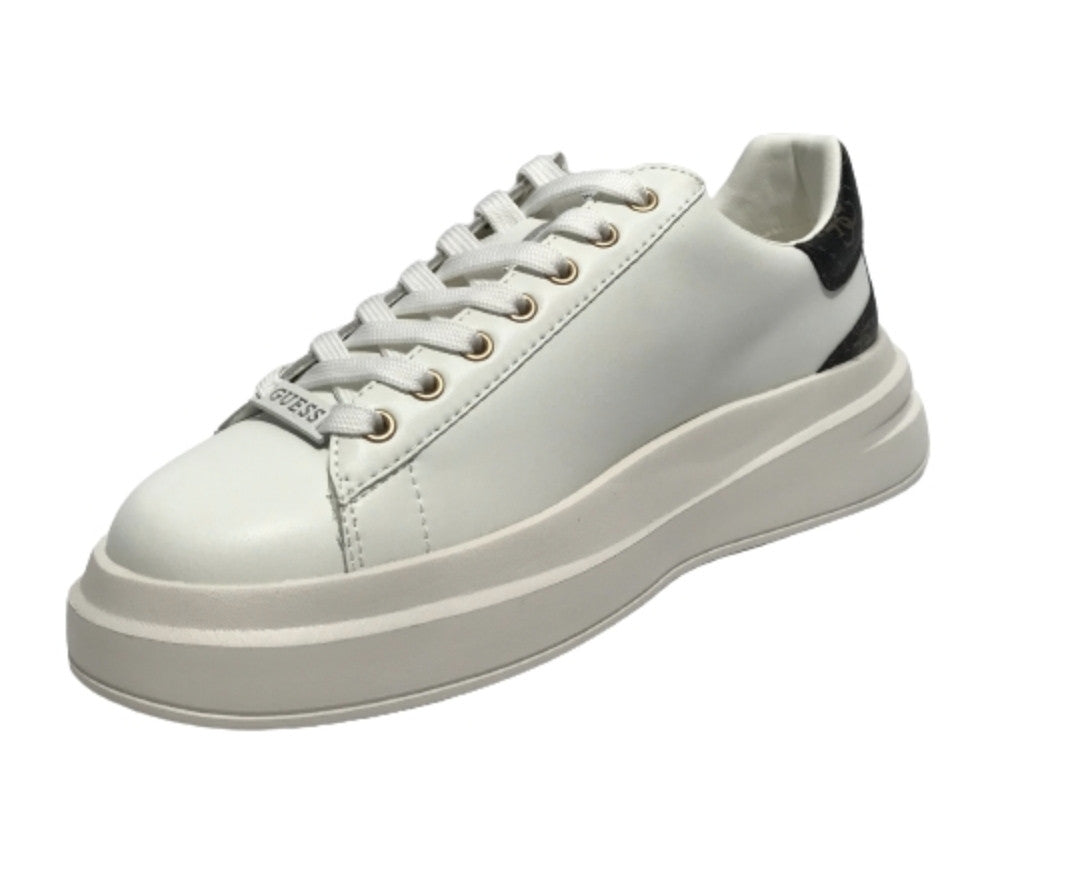 Scarpe uomo Guess sneaker Elba carryover in pelle white/ brown U26GU09 FMPVIBLEA12