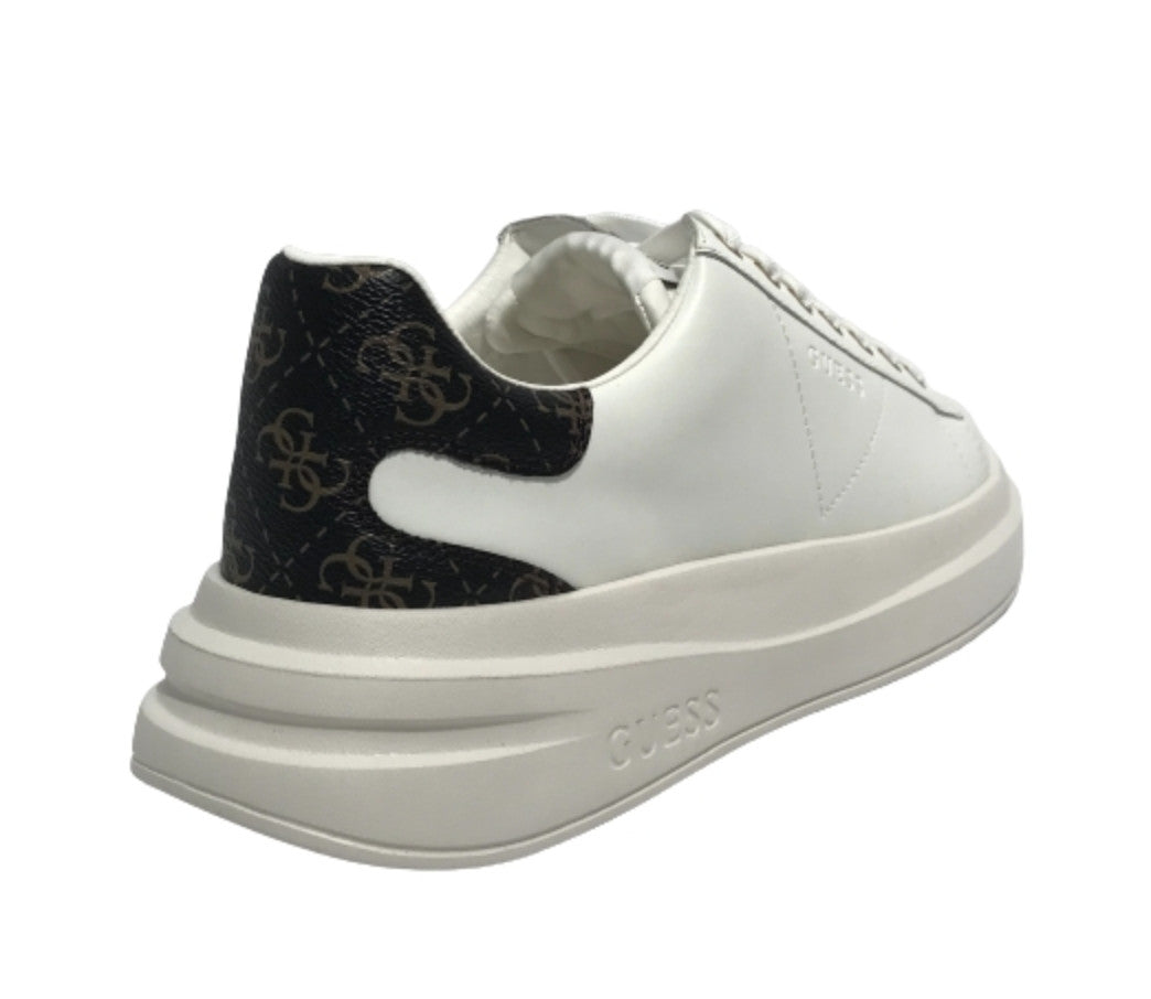 Scarpe uomo Guess sneaker Elba carryover in pelle white/ brown U26GU09 FMPVIBLEA12