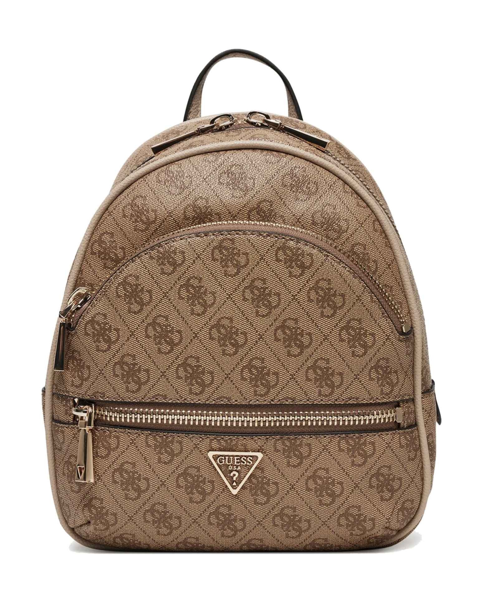 Borsa donna Guess zaino Manhattan II backpack latte logo B26GU09 SG711832