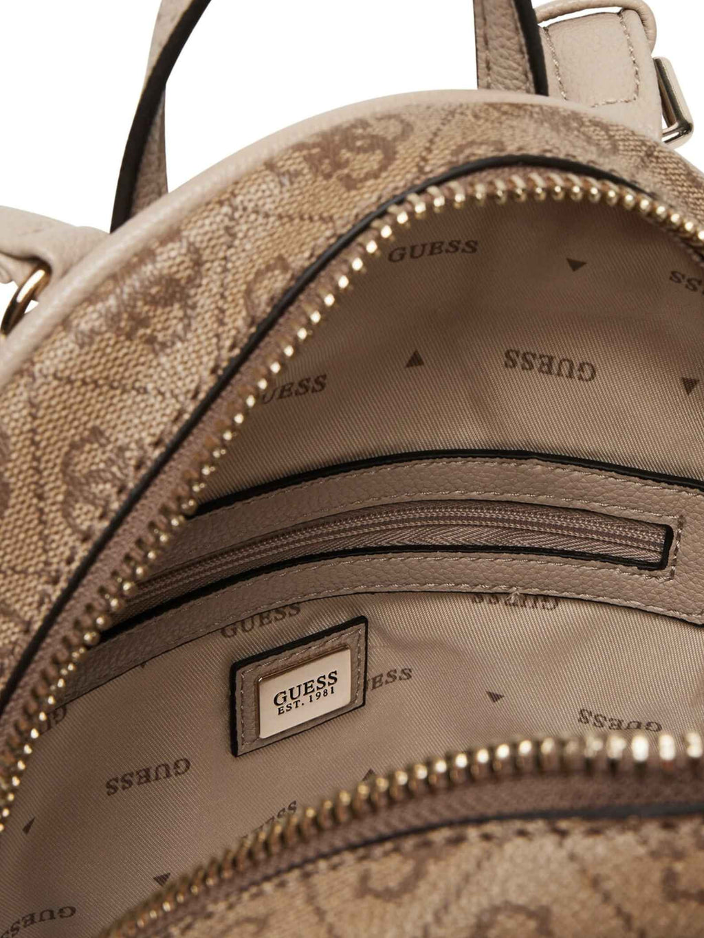 Borsa donna Guess zaino Manhattan II backpack latte logo B26GU09 SG711832