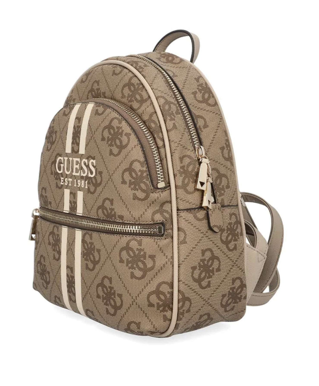 Borsa donna Guess zaino Manhattan II backpack latte logo B26GU08 OS711833