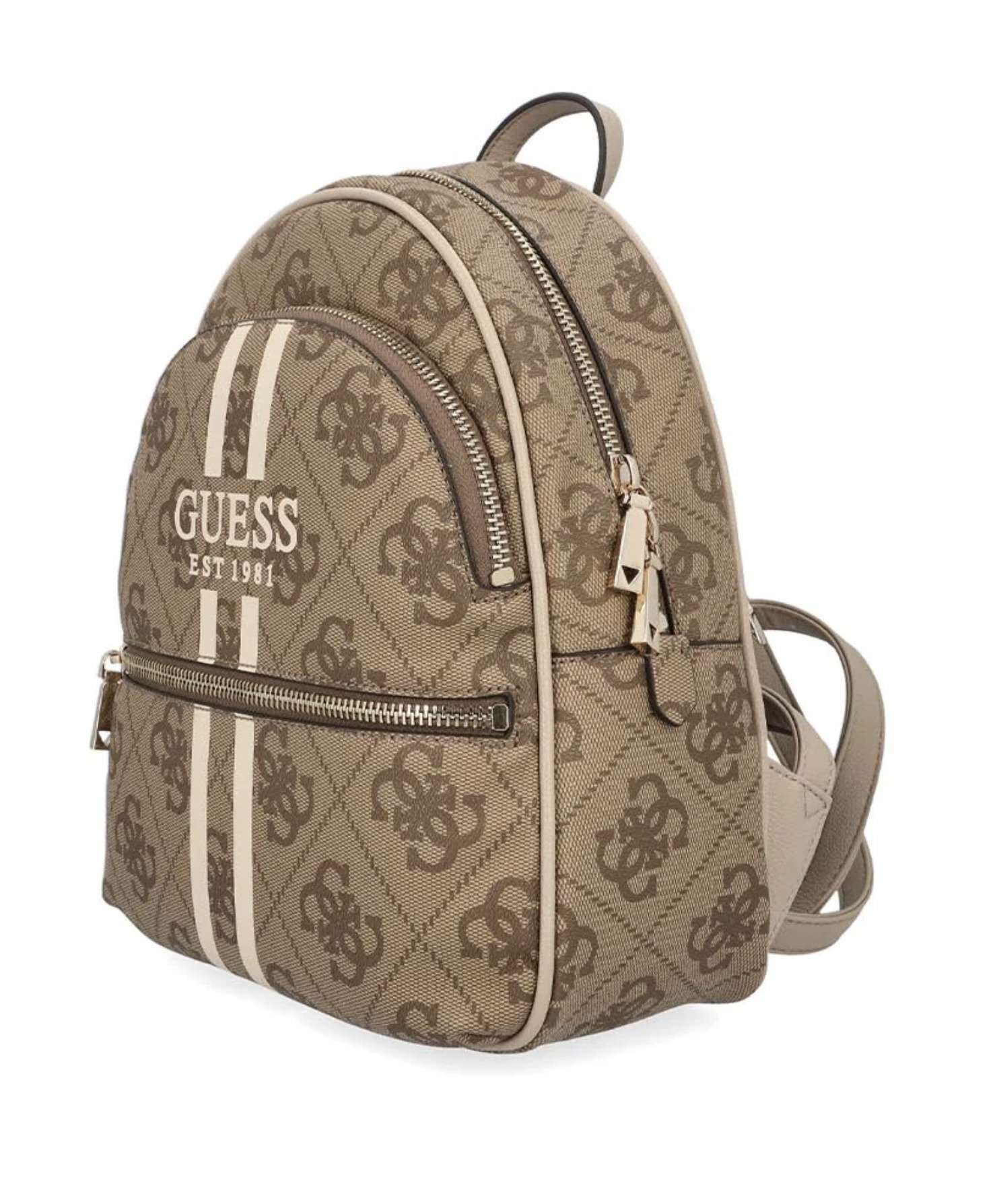 Borsa donna Guess zaino Manhattan II backpack latte logo B26GU08 OS711833