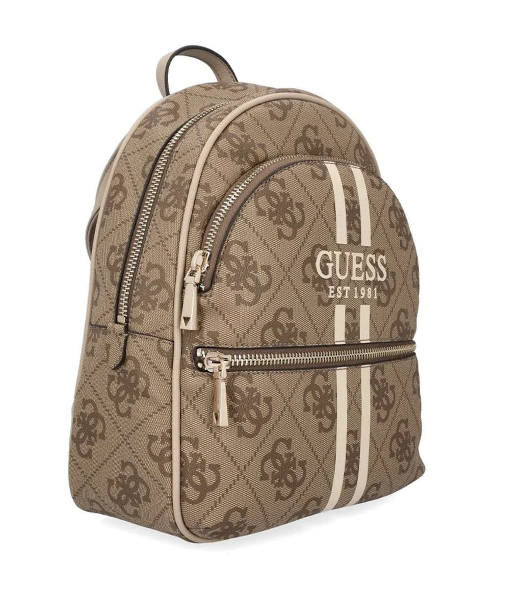 Borsa donna Guess zaino Manhattan II backpack latte logo B26GU08 OS711833