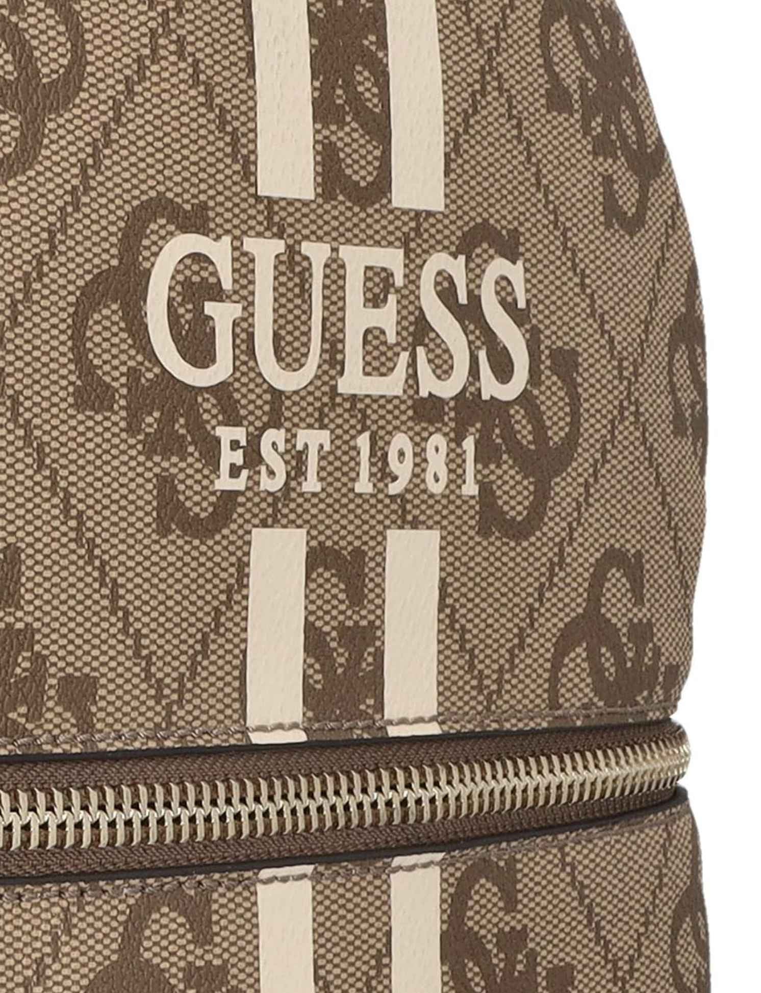 Borsa donna Guess zaino Manhattan II backpack latte logo B26GU08 OS711833