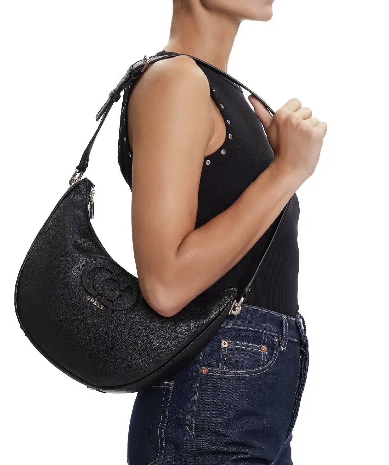 Borsa a spalla Guess Calebra hobo black B26GU29 BG953602