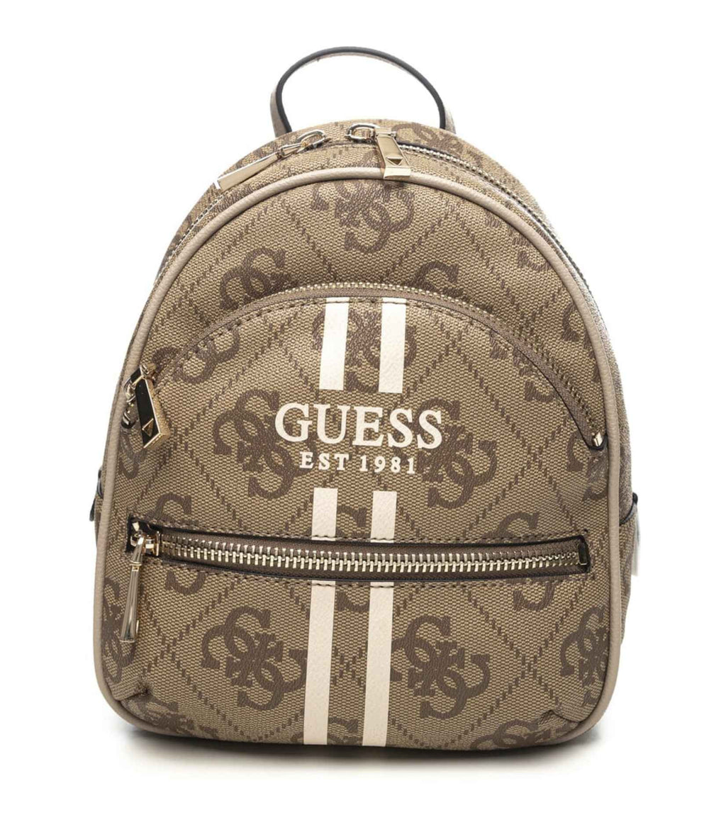 Borsa donna Guess zaino Manhattan II backpack latte logo B26GU32 OS711832