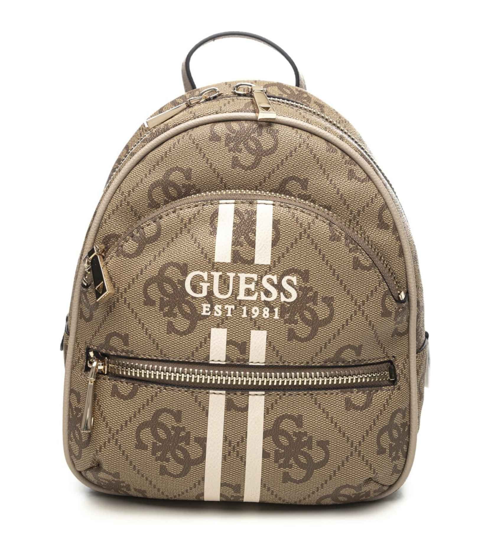 Borsa donna Guess zaino Manhattan II backpack latte logo B26GU32 OS711832