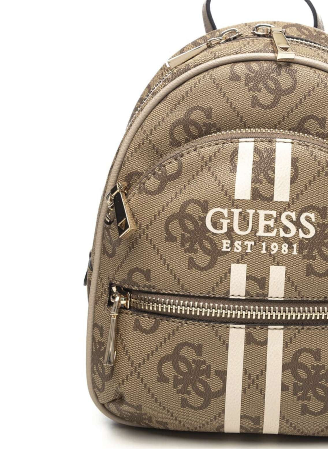 Borsa donna Guess zaino Manhattan II backpack latte logo B26GU32 OS711832