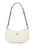 Borsa donna Guess Aldina top zip shoulder bag white B26GU69 GG966317