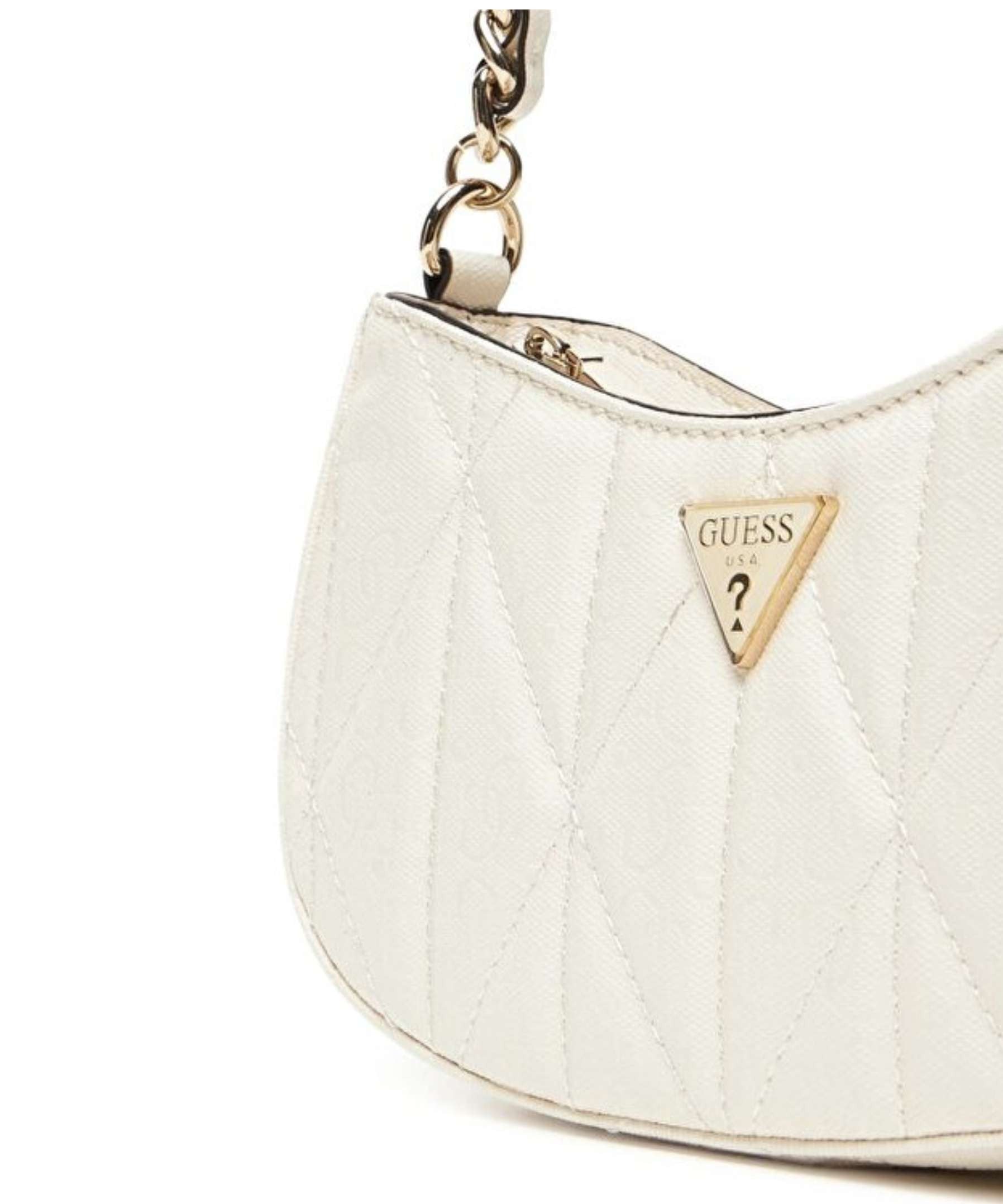 Borsa donna Guess Aldina top zip shoulder bag white B26GU69 GG966317