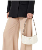 Borsa donna Guess Aldina top zip shoulder bag white B26GU69 GG966317